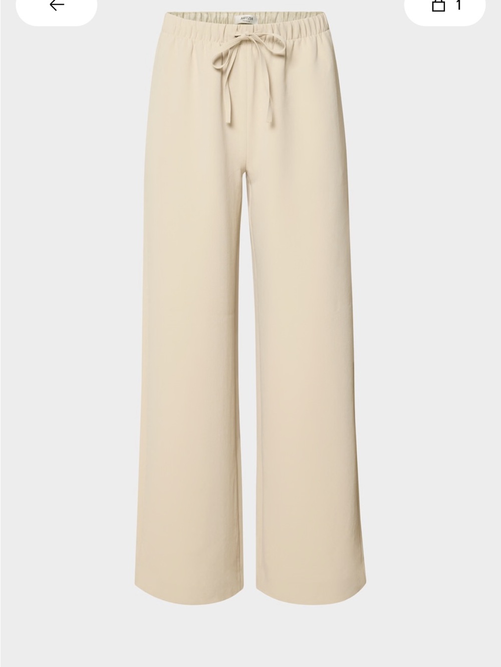Aritzia Lodge Pant Crepette Wide-Leg